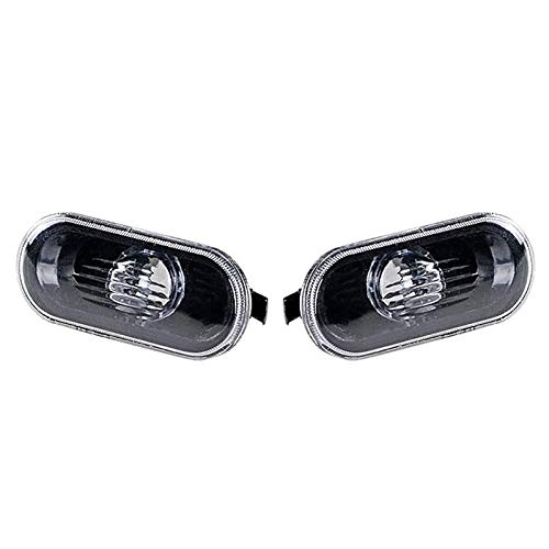 JDigJid - Juego de 2 piezas para coche, marcador lateral, señal intermitente, advertencia, luz negra, cubierta de la lámpara para MK4 Golf, B5/B5.5,