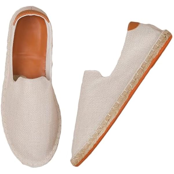 Bestgift Płaskie buty męskie i damskie płótno oddychająca lekka miękka podeszwa