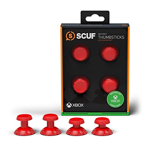 SCUF Intuition Interchangeable Thumbsticks Crimson 4 Pack, Substitute Joysticks Just for SCUF Intuition Professional Efficiency Xbox Collection X|S Controller – Xbox Collection X;
