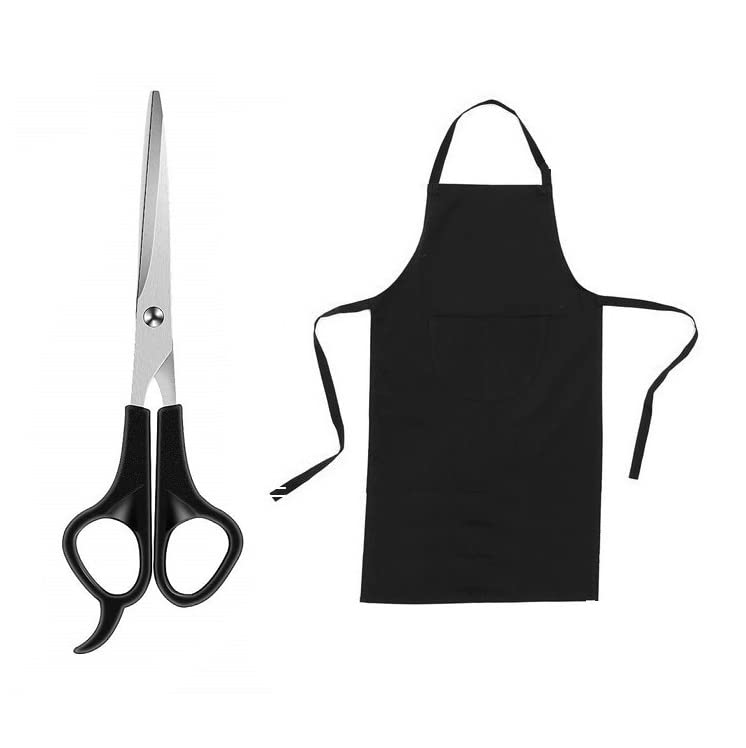 Combo Of Neck Bib Ties With Pocket And Professional Hair Styling Cutting Scissors-image-27
