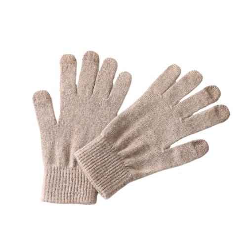 Gants 100% pure laine pour écran tactile lot de 2 paires tricotées et extensibles