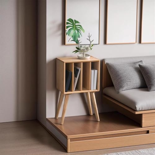 Mueble de madera para vinilos que evita fundas dobladas 5