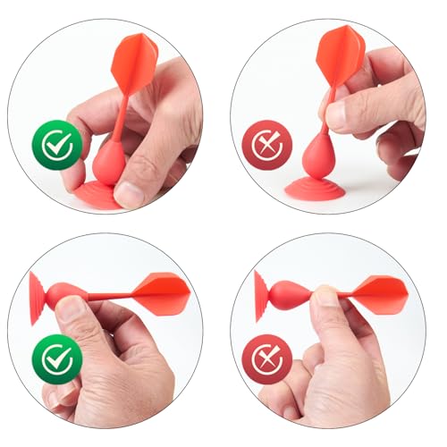 LXHOTWAR Silicone Sucker Darts Throwing Game Set for Adult & Family, Suction Cup Toys (with Black & Red Dart Flights) — view 4