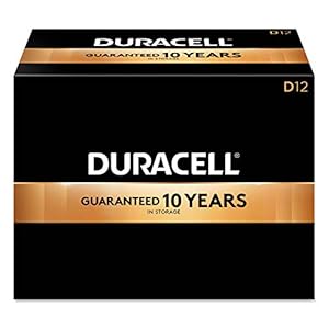 DURACELL Coppertop Alkaline Batteries with Duralock Power Preserve Technology D 12/Box (Mn1300)