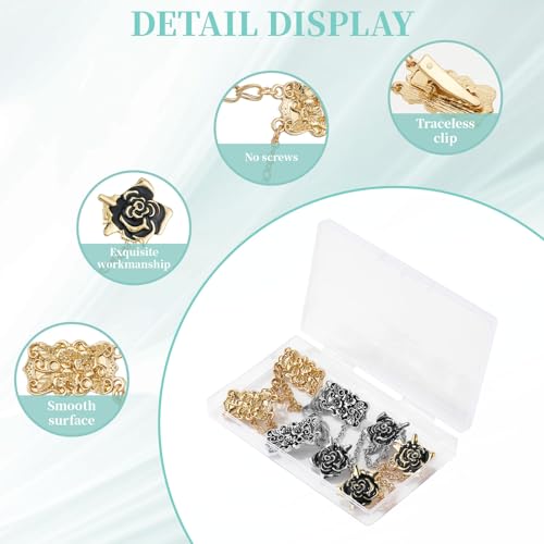 Image of DEVPSISR 4pcs Shirt Dress Cardigan Clip,Women Sweater Shawl Clips for clothing