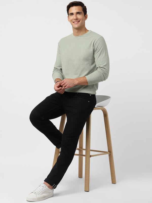 Image of UrbanMark Mens Regular Fit Round Neck Full Sleeves Solid T Shirt
