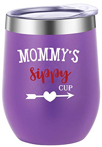 Pufuny Mommy's Sippy Cup,Fun Mom Gifts for Mother's Day from Daughters,Sons or Husband,Mom,Wife,Women