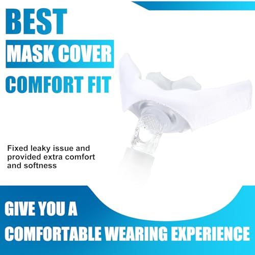 Image of Nuanchu 12 Pcs Nasal Pillow Liner for CPAP Cushion Nasal Cushion Pillow Covers Cotton Liners Skin Sleep Protector Compatible Comfort Reusable Reduce Noisy Air Leaks and Irritation (White)
