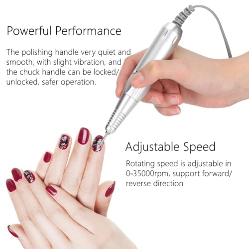 Mango para torno eléctrico de uñas ajustable 0-35000RPM miniatura 5
