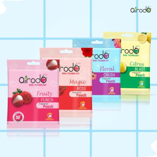 Image of Premium Airodo Automatic Air Freshener Automizer Refill (Oud & Musk 235ml) + Pocket Gel Mix - 40g (Assorted pack of 4 new fragrances)| For Home & Office | Long Lasting Fragrance | Enhanced Formula