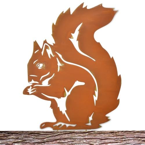 リスとり ガーデニング オブジェ プレートオーナメント 簡単取り付け 可愛い ガーデン 雑貨 北欧 庭 飾り デコレーションガーデニング 置物 ガーデンオーナメント オブジェ アヒル動物 ガーデニング雑貨 園芸用品 屋外 ベランダ アンティーク アイアン プレート スタンド 可愛いガーデンフィギュア、庭の屋外ガーデン裏庭の芝生の装飾用の緑青ガーデンデコレーション