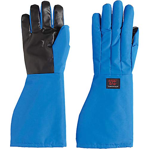 Waterproof Cryo-Grip Gloves, Blue, Mid-Arm Length, Medium