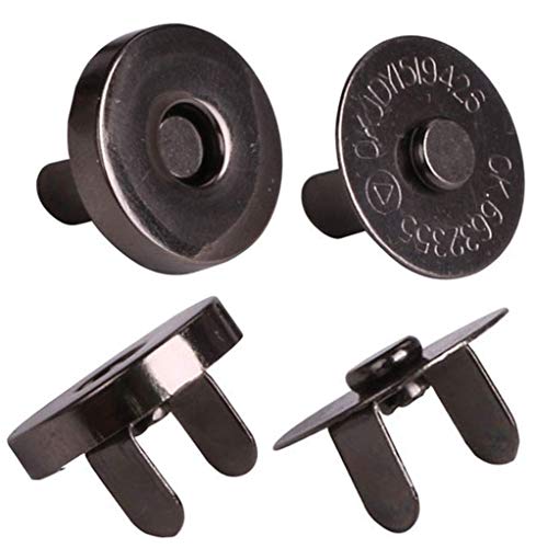 Image of Nimida Magnetic Button Snaps Clasps Fasteners Closure 18 mm for Sewing, Clutch, Purses, Tote, Handbags, Clothes, Leather Bags (50, Gun Metal)