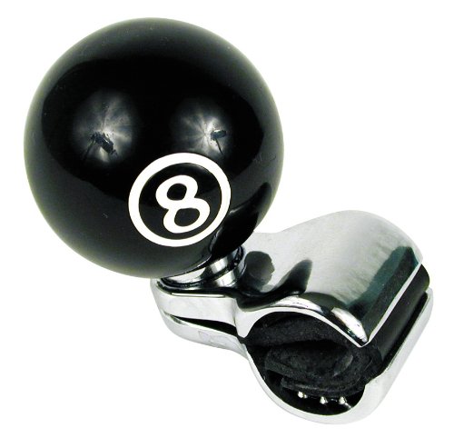 Custom Accessories 16258 Black 8-Ball Style Steering Wheel Spinner Knob