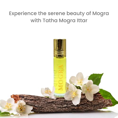 Image of Tatha Pure Mogra Attar| 100% Mogra Attar Original| Jasmine Roll-On Perfume for Women & Men Long Lasting With Calming Aroma| Natural Ingredients| Ideal Gift| | 10ML Pack| Mogra Perfume Without Alcohol