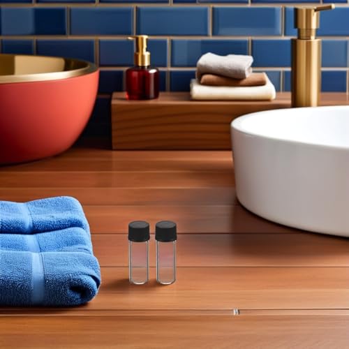 Mini botellas de vidrio PRETYZOOM con tapa de rosca antifugas para cosméticos 7
