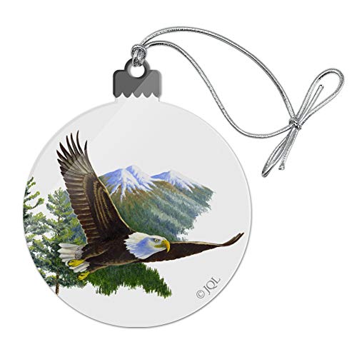 GRAPHICS & MORE Bald Eagle Flying Over The Mountains Scenic Acrylic Christmas Tree Holiday Ornament