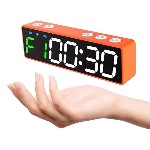 Mini Portable Gym Timer Clock, Large LED Digital Display Screen, Powerful Magnet, Powerful Battery, Count up/Down, Stopwatch, Exercise Interval Timer, Eight Fitness Modes, Suitable for Home and Gym