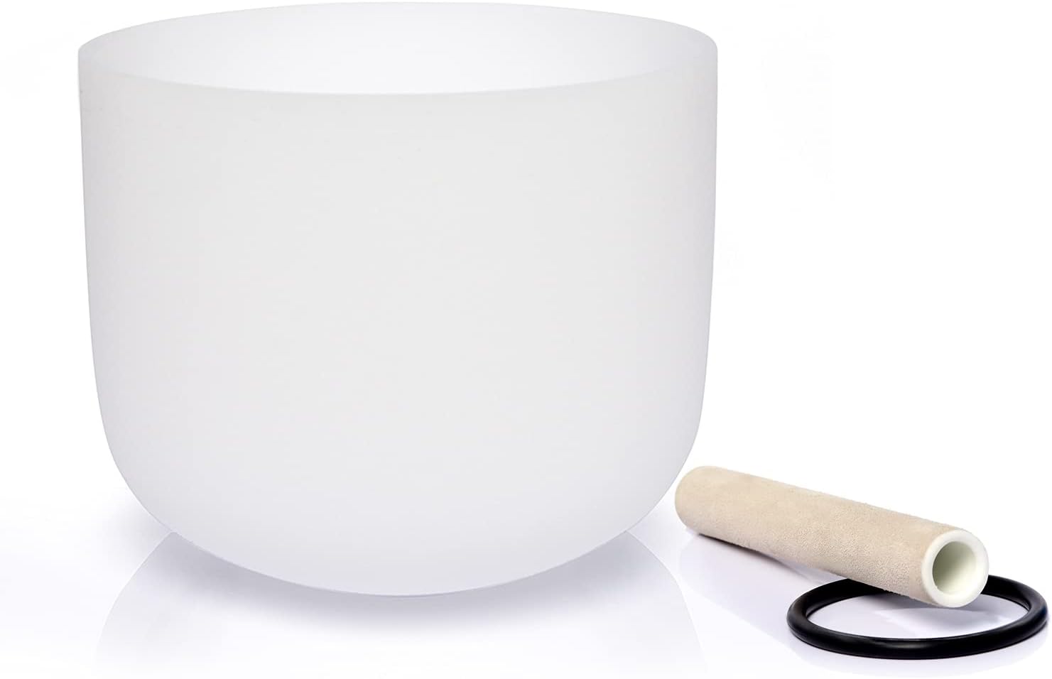 TERRITORY E Note Solar Plexus Chakra Quartz Frosted Crystal Singing Bowl 8 inch