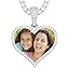 385 Silver heart pendant with tennis chain]
