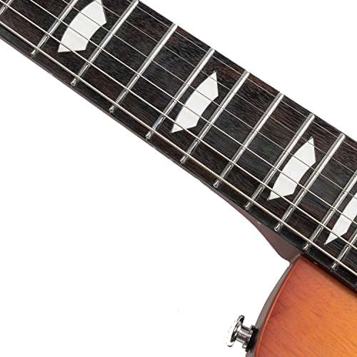 EART EGLP-610 Guitare électrique solide Alnico-II Humbucker Custom Alnico-II Bleu saphir satiné Noir satiné - Les Beatles, Paul McCartney, John Lennon, RIngo Starr, George Harrison EART EGLP-610 Guitare électrique solide Alnico-II Humbucker Custom Alnico-II Bleu saphir satiné Noir satiné – Image 4