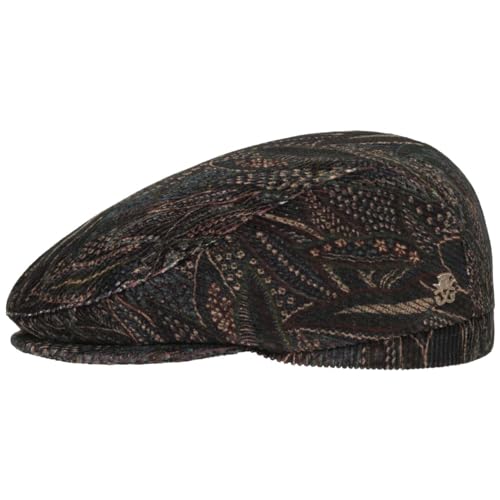 Mayser Corduroy Paisley Flat Cap Zechbauer Men Bordeaux 7 1/2-7 5/8