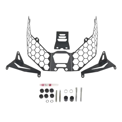 Grille de protection des phares moto 368G avec filet de carénage avant noir robuste