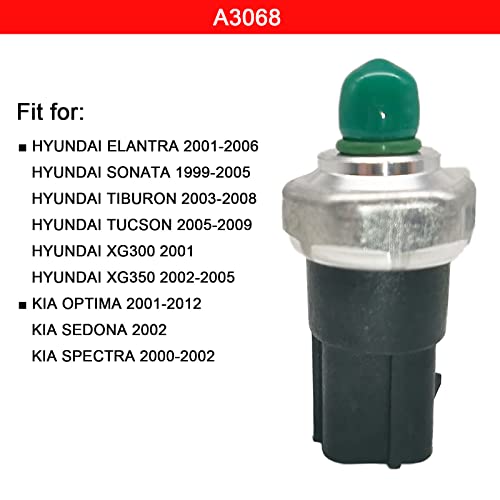 Amapart Pressure Switch Sensor Compatible With Hyundai Tiburon Tucson Elantra Sonata Xg300 Xg350 Kia Optima Sedona Spectra Ac Switch R134A A3068 #TOP1