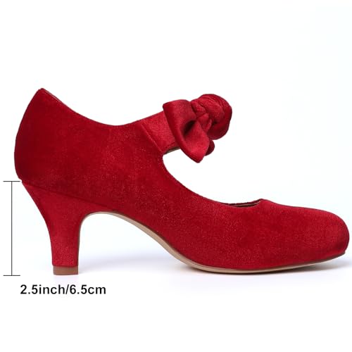 Image of Mostrin Fashion Vintage Womens Small Bowtie Platform Pumps Ladies Sexy High Heeled Shoes