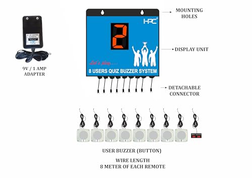 Image of HPC 8 User Quiz Buzzer System for Game Model 202,kids 6+ years