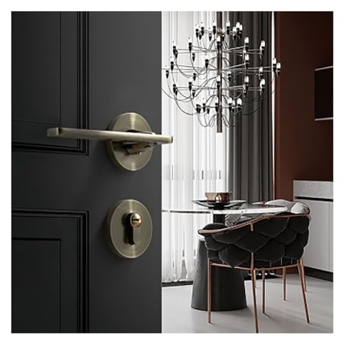 Cerradura de puerta interior split de níquel para dormitorio 3