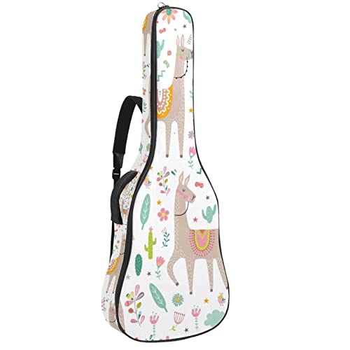 Sac à dos guitare acoustique rose étanche 42.9 in housse de transport