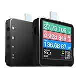 Latest Version Supports USB PD3.1 Power-Z KM003C Portable USB-C Fast Charging Tester PD3.1 QC5.0 Digital Voltmeter & Ammeter Power Bank Tester (Up to 50V)