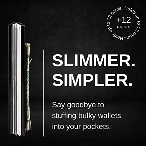 Carbon Fiber Minimalist Credit Card Holder & Money Clip Wallet For Men - Slim Rfid Wallet Easily Removable Money Clip For Men - Bifold Rfid Blocking Minimalist Slim Wallet (Vintage Flag) #TOP4