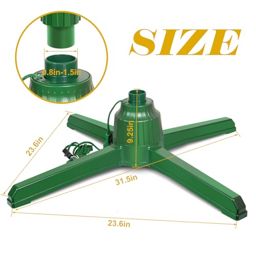 Qocnam 0822 Musical Rotating Christmas Tree Stand, Up To 9.8 Ft 132 Lb Artificial Christmas Tree thumb #4