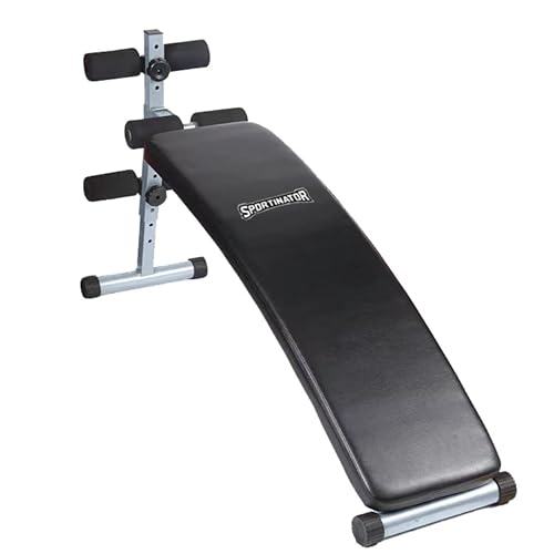 SPORTINATOR® Sit Up verstellbare Trainingsbank mit abwischbarem Kunstlederbezug, drei Halterungen, inkl. 2 Widerstandsbändern. Für diverse Kraftsportübungen in Ihrem Homegym (Grau) SPORTINATOR® Sit Up verstellbare Trainingsbank mit abwischbarem Kunstlederbezug, drei Halterungen, inkl. 2 Widerstandsbändern. Für diverse Kraftsportübungen in Ihrem Homegym (Grau)