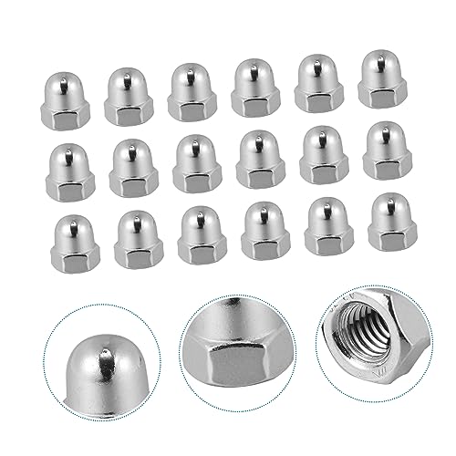 OSALADI 50 Peças Parafuso Porcas De Aço Inoxidável Parafusos De Aço Inoxidável Tampas De Parafuso De