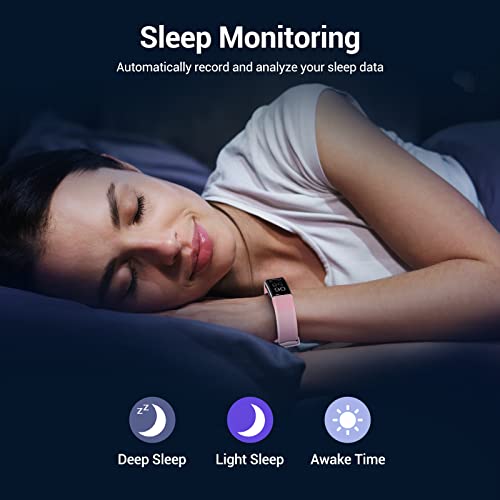 Stiive Fitness Tracker With Heart Rate Monitor, Waterproof Activity And Step Tracker For Women And Men, Pedometer Watch With Sleep Monitor & Calorie Counter, Call & Message Alert - Pink #TOP4
