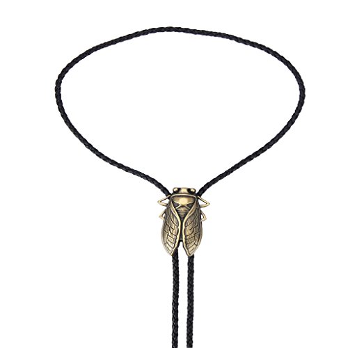 Image of GelConnie Bolo Ties for Men Women Western Cowboy Tie Mens Western Necklace Leather Necktie Gold Bolero Tie Cowboy Necklace