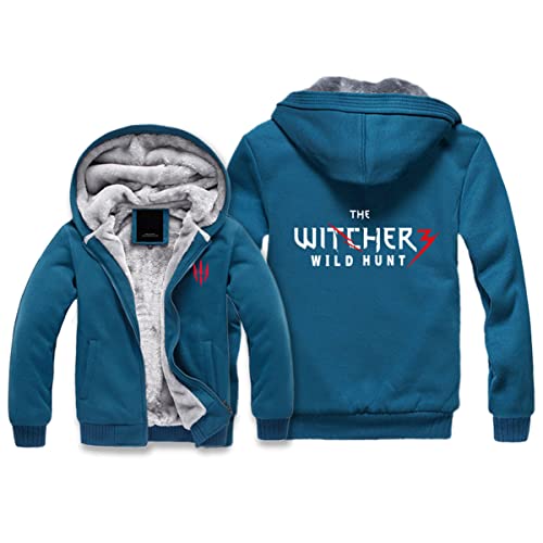 CLOZAM Sudadera con Capucha para Hombre para el Estampado de Witcher Sudadera de Manga Larga con...