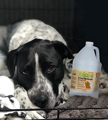 Image of Earthworm Pet Stain Remover & Odor Eliminator- Removes Urine Smell with Natural Enzyme Formula, Fragrance Free Spray - 128 oz