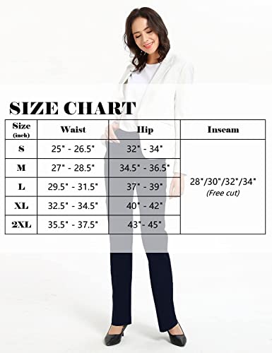 Safort Women 34'' Inseam Regular Tall Bootcut Yoga Dress Pants, Workout Pants, Black, M #TOP6