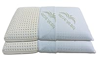 Baldiflex Coppia Cuscini in Lattice, Forma Classica, Fodera Aloe Vera Anallergica Antiacaro Altezza 14 cm