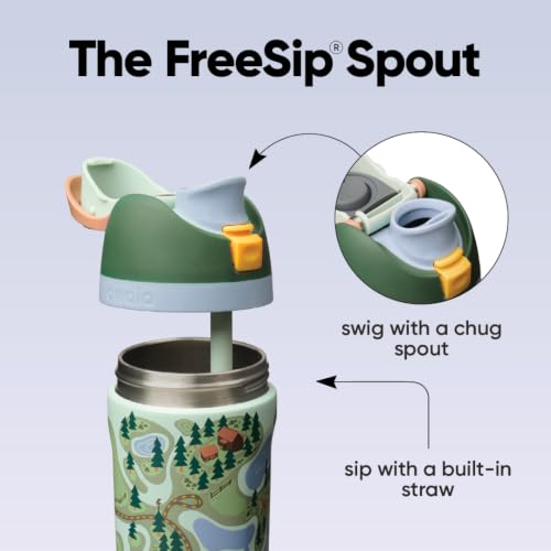 Owala FreeSip Kids Stainless Steel Water Bottle 16 oz Trail On - image 2