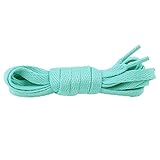Tipo de patrón: Sólido WTMLK Cordones 120cm Zapatillas deportivas de color plano Cordones para zapatos Cordones Cordones para la mayoría de los zapatos casuales A50, Verde menta, 120CM