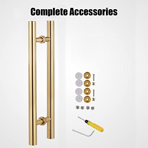 Poignée de porte en acier inoxydable au design architectural rond - 6