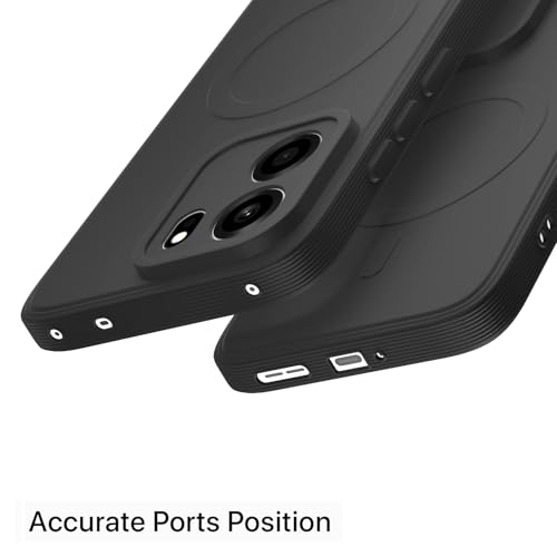 Image of Pikkme Back Cover for OnePlus Nord CE 6 5G Soft Matte Silicone Mag-Safe Design (Mag-Safe Not Support) Camera Protection | Slim Fit Bumper Cover (Black)