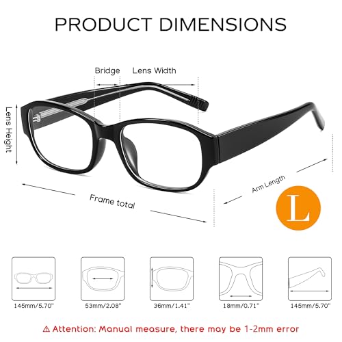 Image of FEISEDY Rectangular Blue Light Blocking Glasses for Women Men Vintage Stylish Computer Glasses Fake Nerd Eyewear Frame B0266