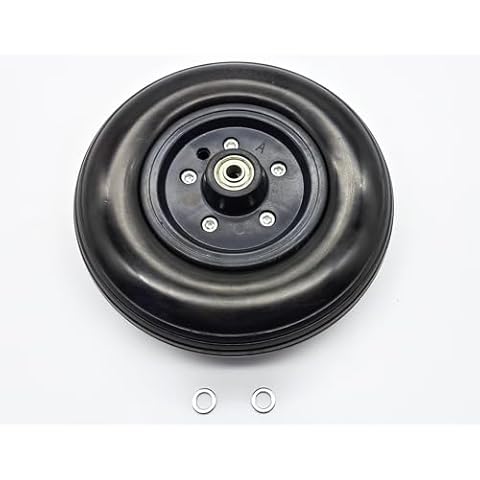 8" x 2" (200x50) Heavy Duty Wheel,8 inch Caster for Bariatric Wheelchairs,Transport Chair. 5/16" (8 mm) Bearing, 2-3/8" (60 mm),Heavy Duty Wheelchair Replacement parts,STDS1075 (1Ea,Black) Cover