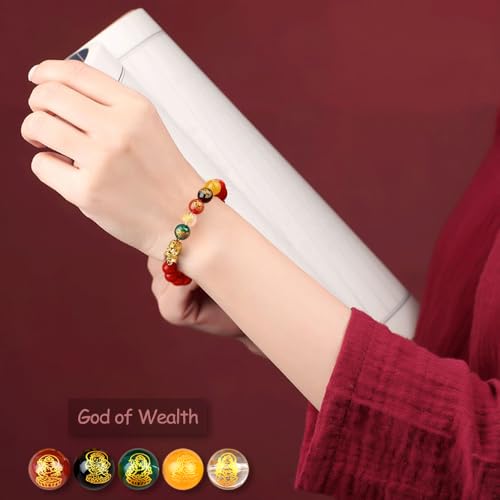 Red Chinese Feng Shui Wealth Bracelets Good Luck for Woman Protection,Cinnabar Dragon Pi Xiu Charms for Prosperity Wealth,Amuletos De Buena Suerte,Stretch Beaded Bracelets Attract Money New Year Gifts3